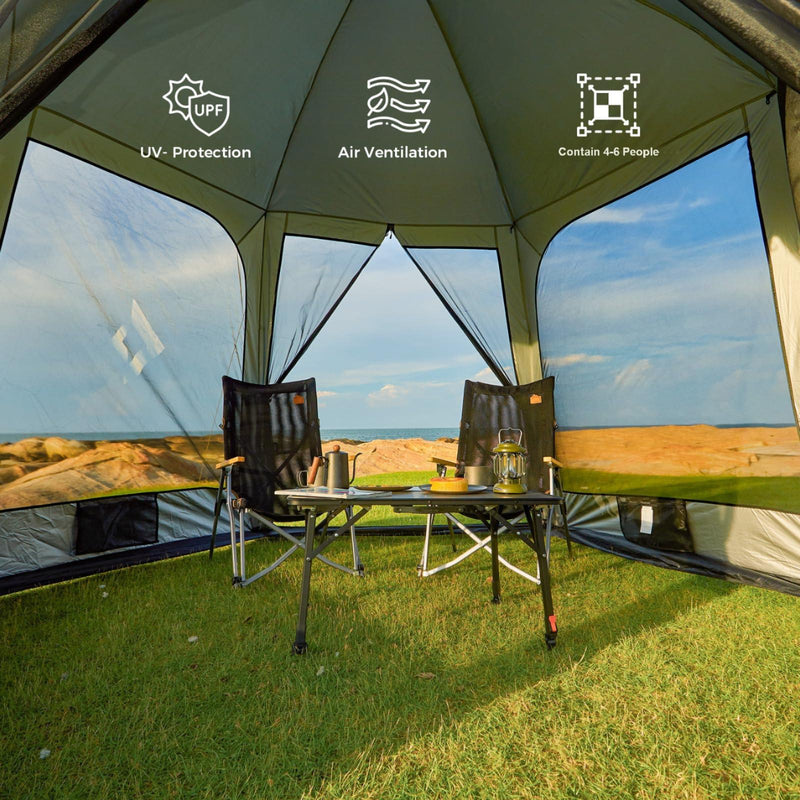 Load image into Gallery viewer, KingCamp CAIRO 6-Sided Screen Gauze Tent For 4-6 Person