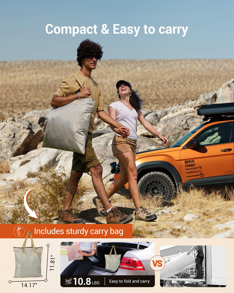 Load image into Gallery viewer, KingCamp CAMPER DELUX 45 Queen Inflatable Mattress Built in Automatic Pump Compact & Easy to Carry
