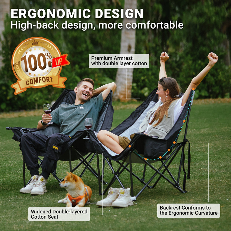 Load image into Gallery viewer, KingCamp CANNA C10 PLUS Oversized Padded Camping Chair