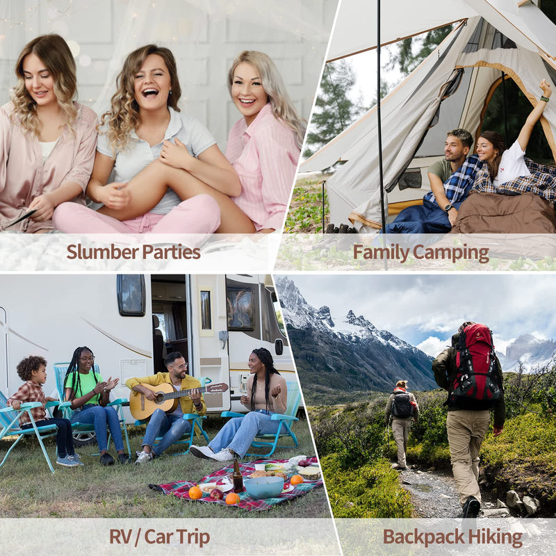 Load image into Gallery viewer, KingCamp CLOUDY 400 Cold Weather Sleeping Bag for Adults - 4-Season, Wide, Waterproof, Converts to Double