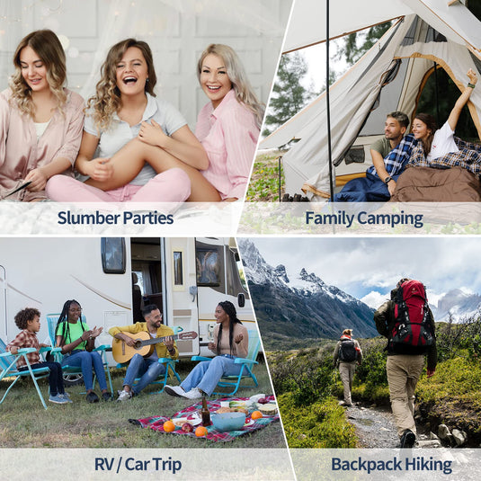 KingCamp CLOUDY 400 Cold Weather Sleeping Bag for Adults - 4-Season, Wide, Waterproof, Converts to Double