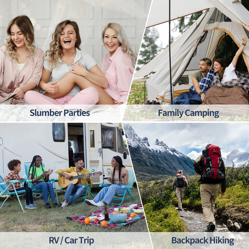 Load image into Gallery viewer, KingCamp CLOUDY 400 Cold Weather Sleeping Bag for Adults - 4-Season, Wide, Waterproof, Converts to Double