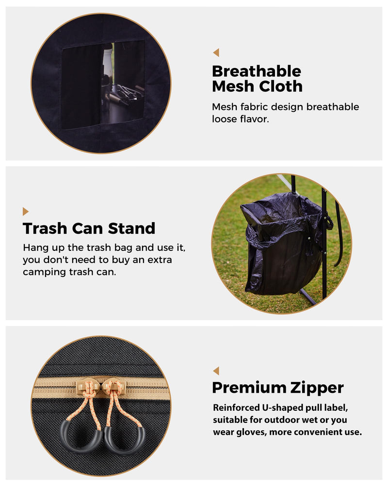Load image into Gallery viewer, KingCamp Camping Kitchen Table – Portable Grill Station with Bamboo Top