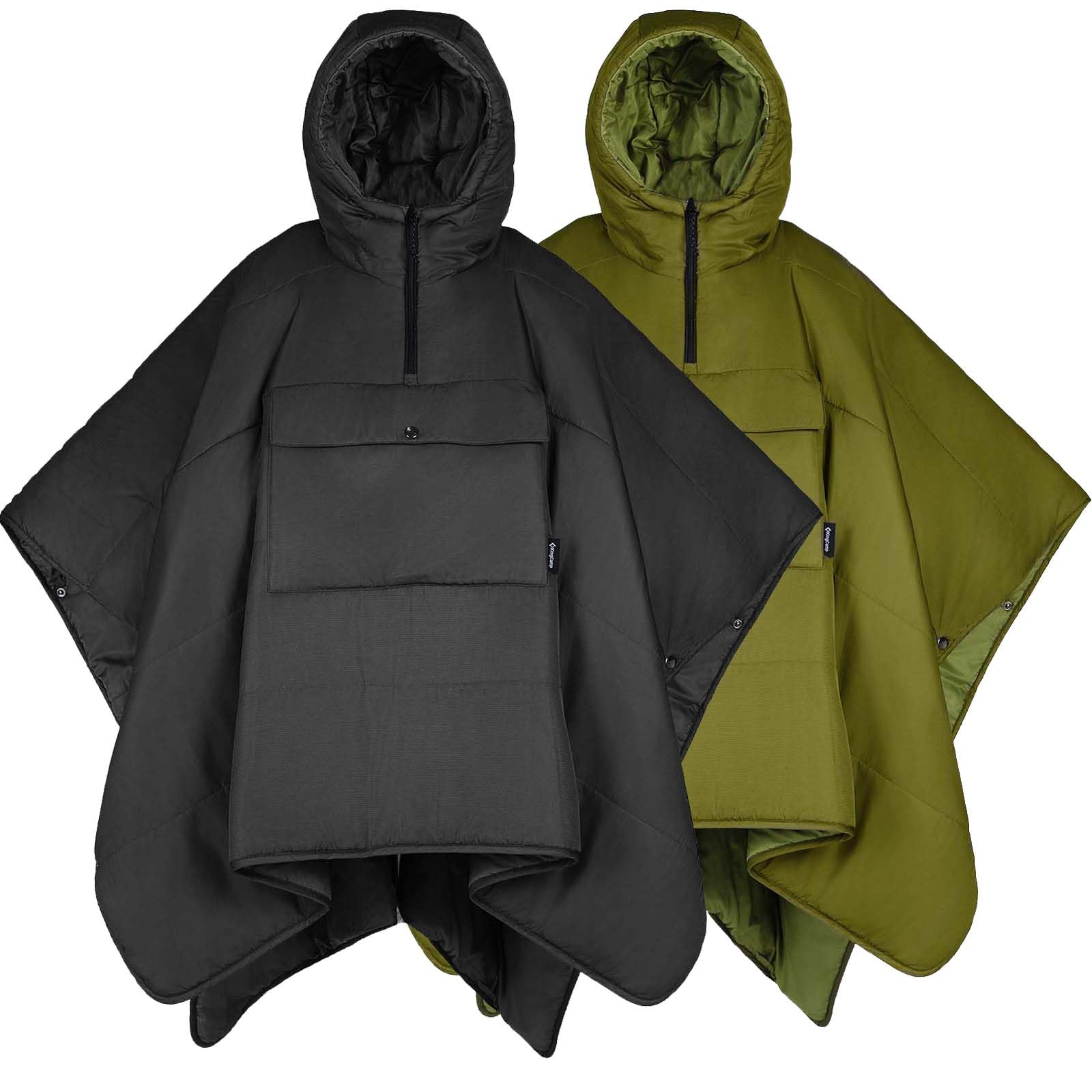 KingCamp Camping Wearable Hoodie Blanket Poncho Ultralight Sleeping Bag Adult, Outdoor Stadium Water-Repellent Christmas Gift