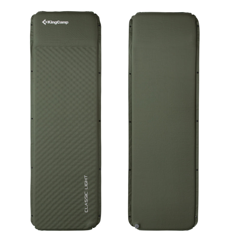 Load image into Gallery viewer, KingCamp Classic Light Self-Inflating Sleeping Pad – 2in Thick, Built-in Pillow, Compact for Backpacking & Camping