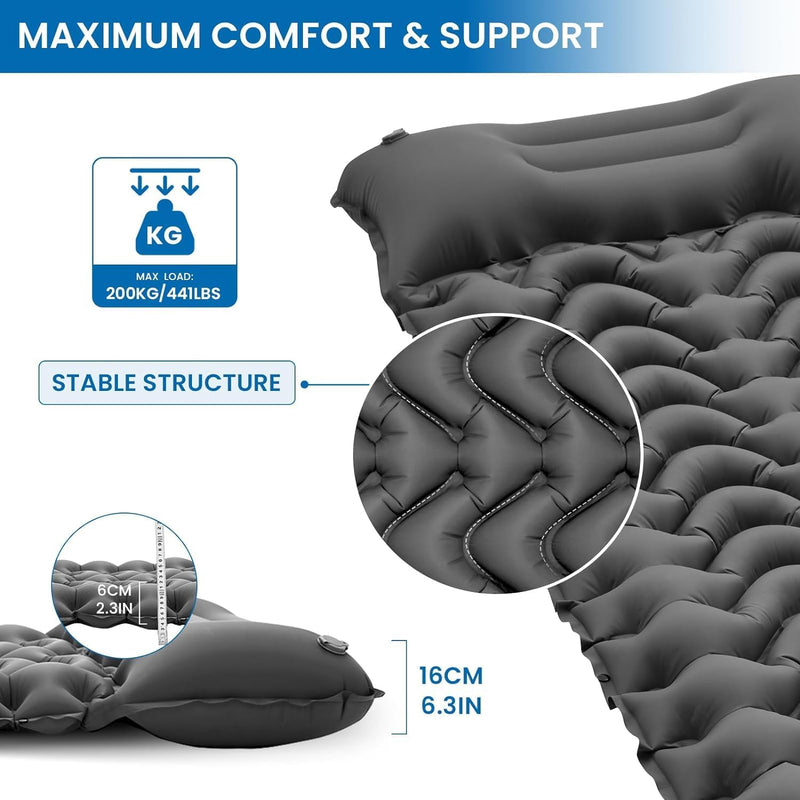 Load image into Gallery viewer, KingCamp DELUXE 10 Single Air Pad Spacious Mattress - 2 Pack