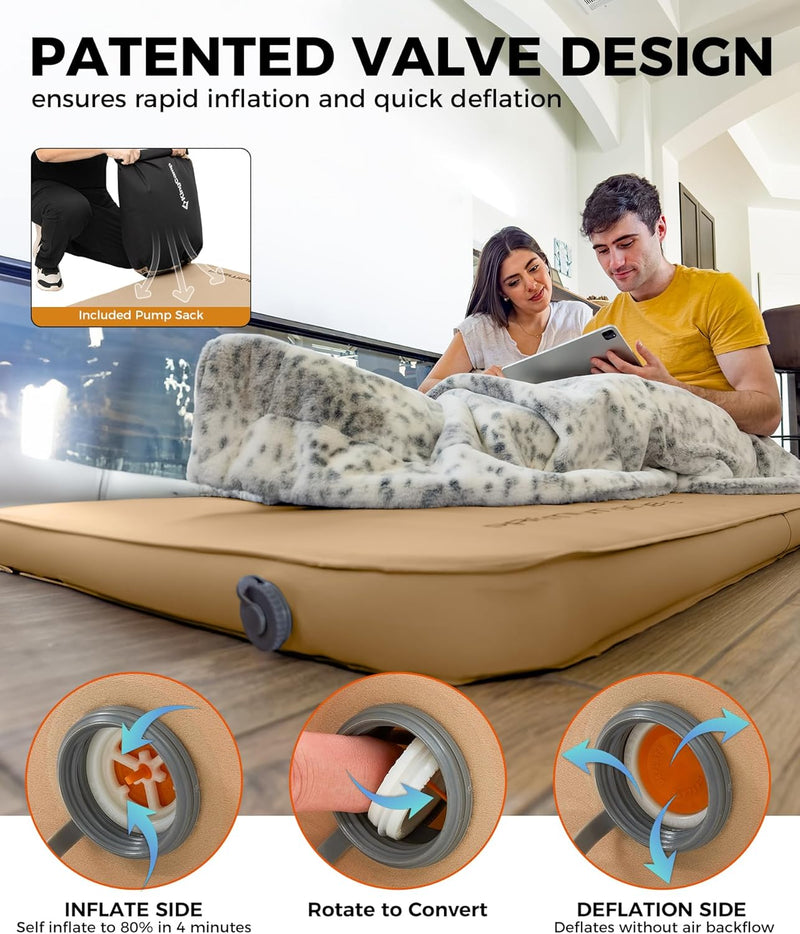 Laden Sie das Bild in Galerie -Viewer, KingCamp Double Self-inflateble Pad R Value 15.5