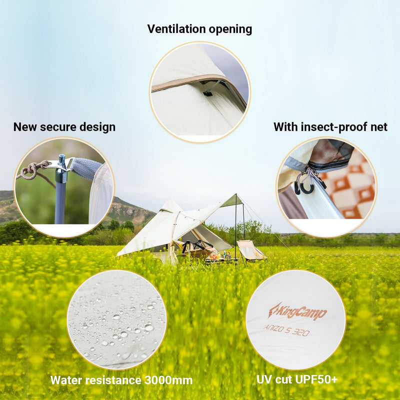 Load image into Gallery viewer, KingCamp Double Spire Canvas Camp Tent