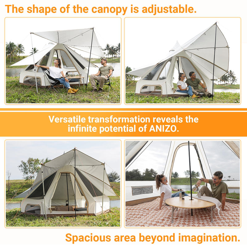 Load image into Gallery viewer, KingCamp Double Spire Canvas Camp Tent