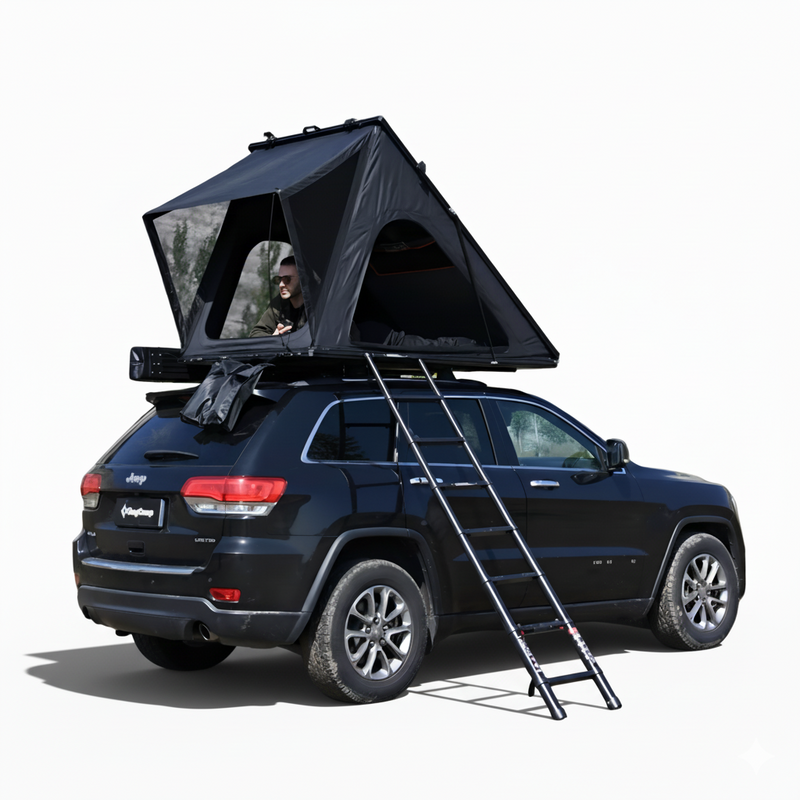 Cargue la imagen en el visor de la galería, KingCamp ENDLESS 8 Rooftop Tent – 3‑Second Set‑Up, Ultra‑Thin 8cm Hard Shell, Waterproof & Lightweight for SUV/Truck Overlanding
