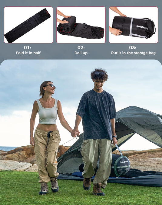 KingCamp FREESPACE 250D Double-Sized Sleeping Bag easy to pack