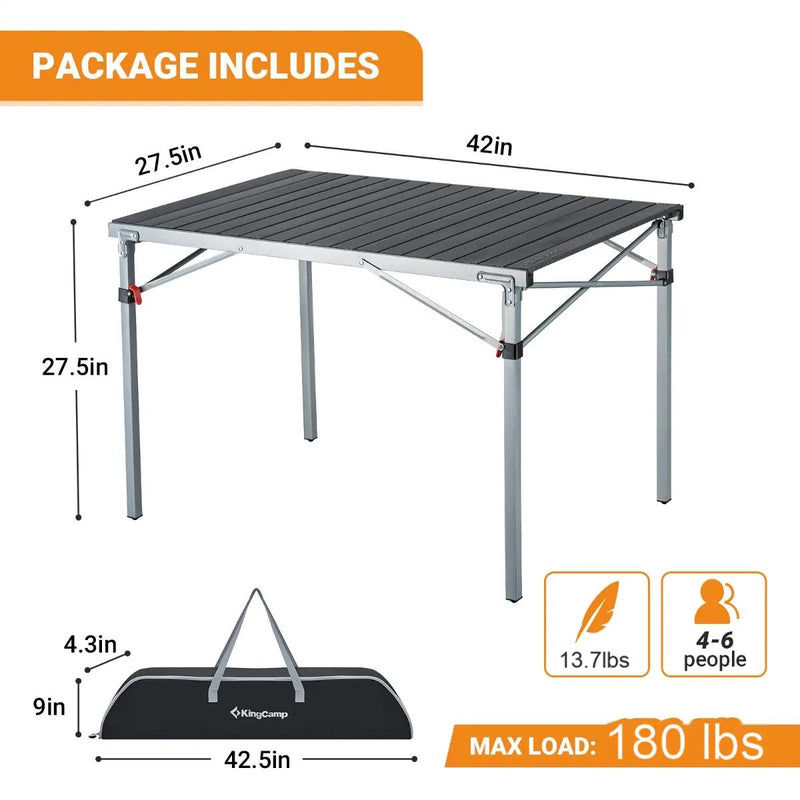 Load image into Gallery viewer, KingCamp Folding Outdoor Table Lightweight Aluminum Alloy Table