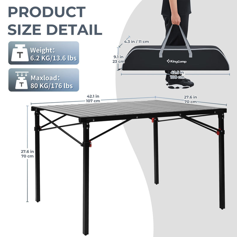 Load image into Gallery viewer, KingCamp Folding Outdoor Table Lightweight Aluminum Alloy Table