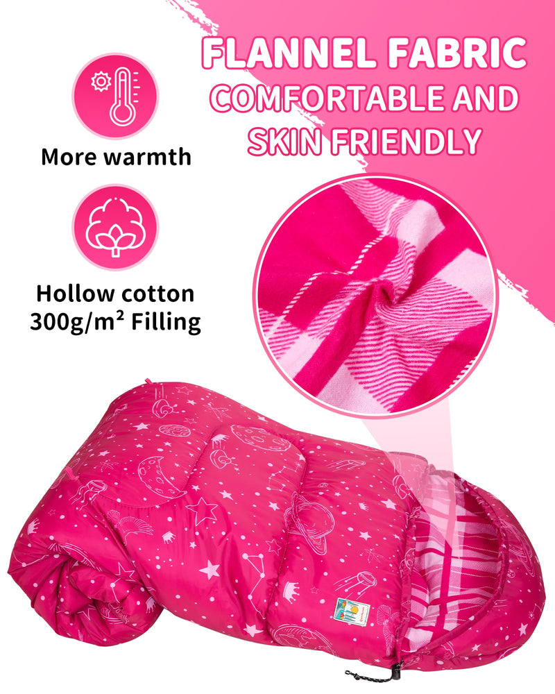 Laden Sie das Bild in Galerie -Viewer, KingCamp Galaxy Zoo C 300 Kids Sleeping Bag – Adjustable Length