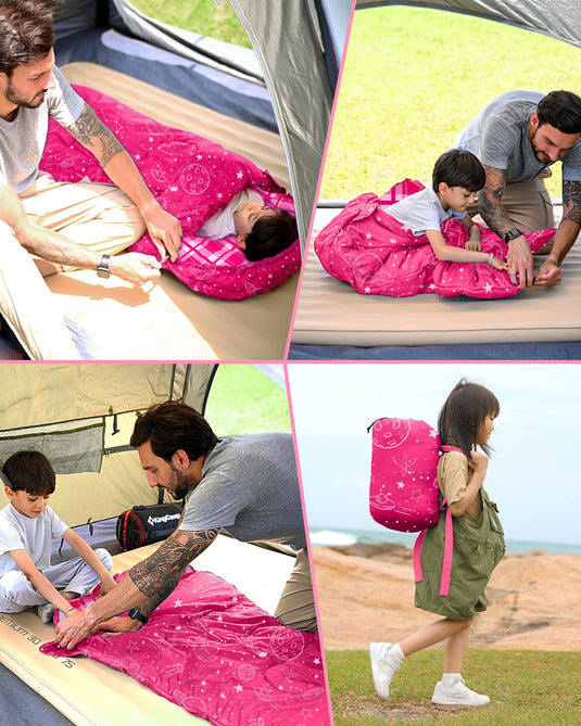 KingCamp Galaxy Zoo C 300 Kids Sleeping Bag – Adjustable Length