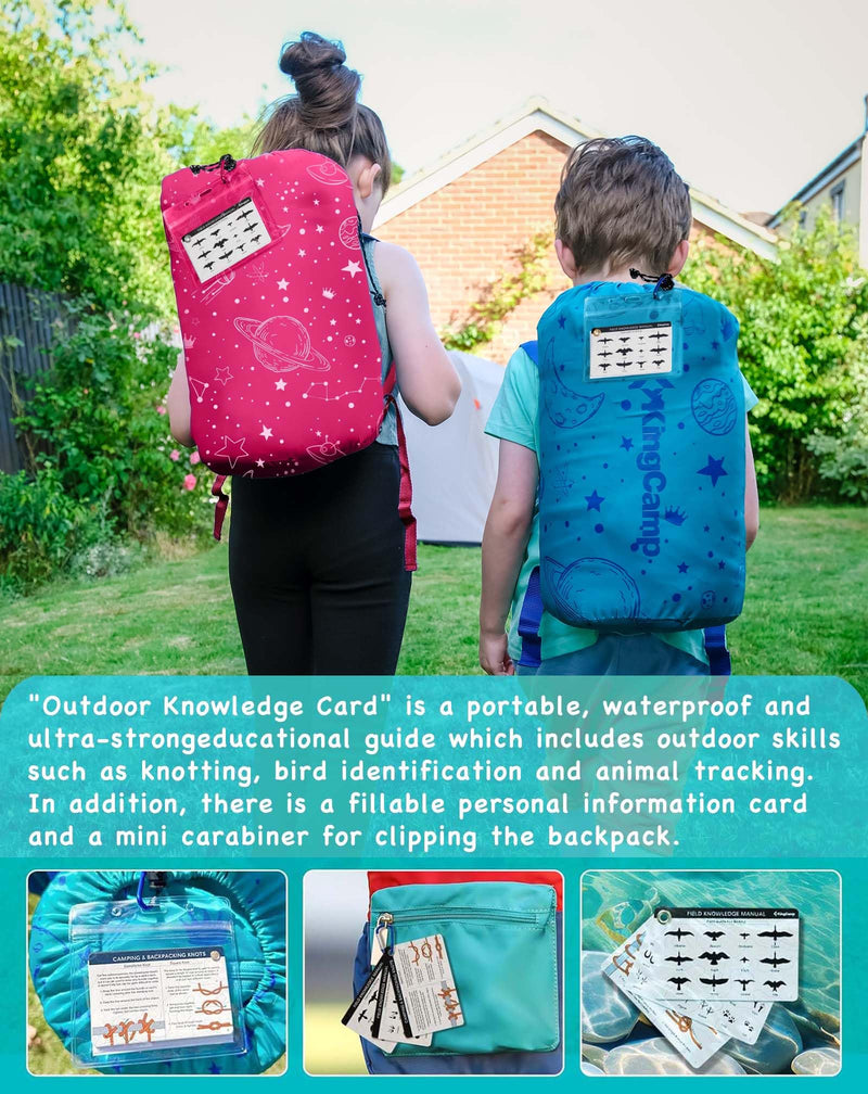 Load image into Gallery viewer, KingCamp Galaxy Zoo Kids Sleeping Bag - Adjustable Length 3-in-1 Hooded Sleeping Bag for Camping, Ages 3-10 (up to 4'7" Tall)