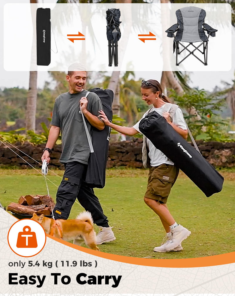 Load image into Gallery viewer, KingCamp JUNIPER C10 Heavy Duty Folding Camping Chair easy to Carry