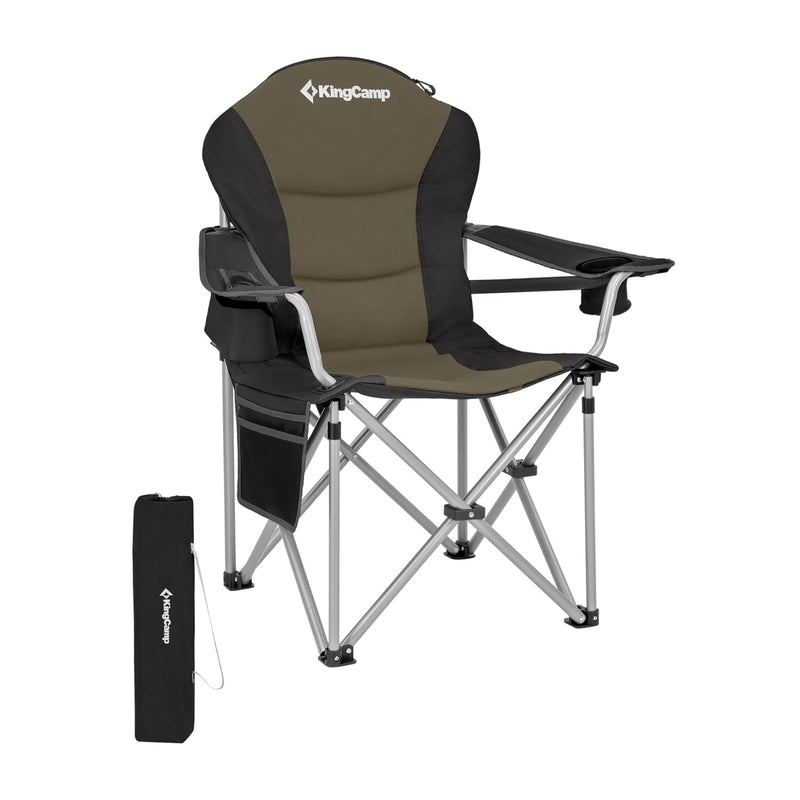 Load image into Gallery viewer, KingCamp JUNIPER C10 PLUS Heavy Duty Folding Camping Chair | 550lb Capacity Oversized Camp Chair with Lumbar Support