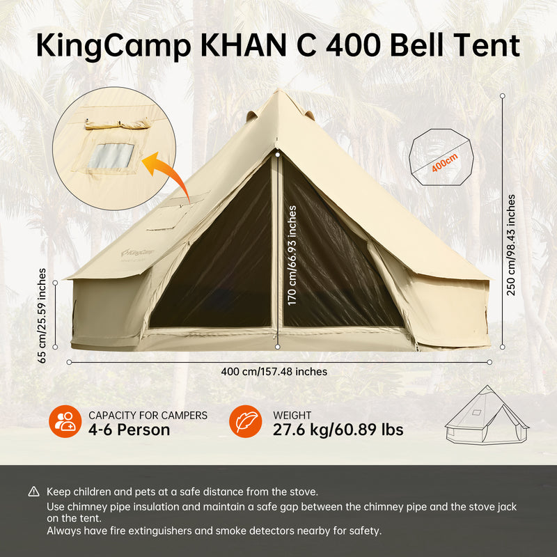 Laden Sie das Bild in Galerie -Viewer, KingCamp KHAN C Bell Tent