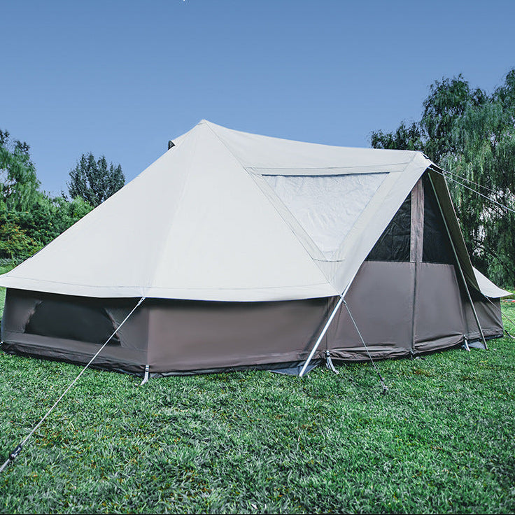 Load image into Gallery viewer, KingCamp KHAN Palace 22FT (6.7M) Canvas Glamping Tent – 10-12 Person 4-Season Luxury Family Tent with Stove Jack, Double-Layer Roll-Up Walls & Heavy Duty 52mm Aluminum Frame for Winter Hot Tent Camping