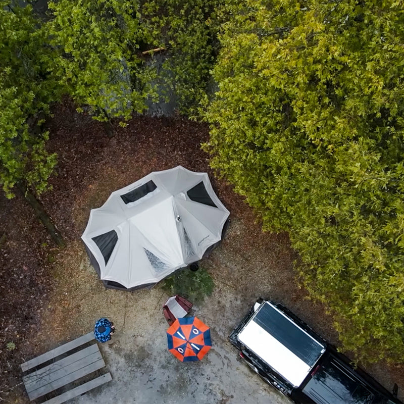 Load image into Gallery viewer, KingCamp KHAN Palace 22FT (6.7M) Canvas Glamping Tent – 10-12 Person 4-Season Luxury Family Tent with Stove Jack, Double-Layer Roll-Up Walls & Heavy Duty 52mm Aluminum Frame for Winter Hot Tent Camping