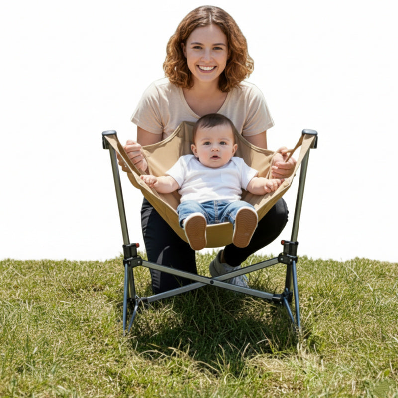 Load image into Gallery viewer, Perfect Gift For Kid KingCamp Kids Hammock Chair with Stand – Adjustable Folding Chair for Outdoor & Indoor Use