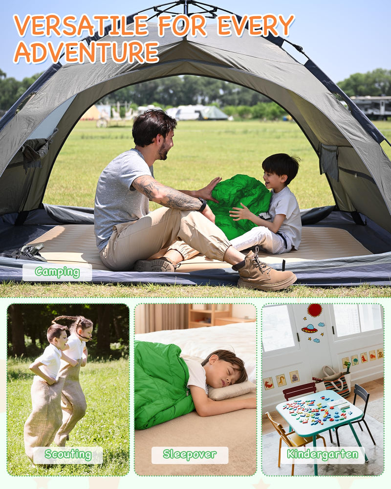 Load image into Gallery viewer, KingCamp Kids Mummy Sleeping Bag - 3-Season Warm & Snug Fit for Camping, Ages 8-12 (up to 4'7" Tall)