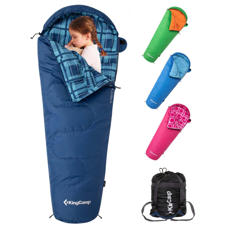 Load image into Gallery viewer, KingCamp Kids Mummy Sleeping Bag Easy to Pack and Storage Navy