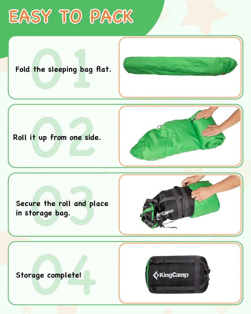 Load image into Gallery viewer, KingCamp Kids Mummy Sleeping Bag Easy to Pack and Storage