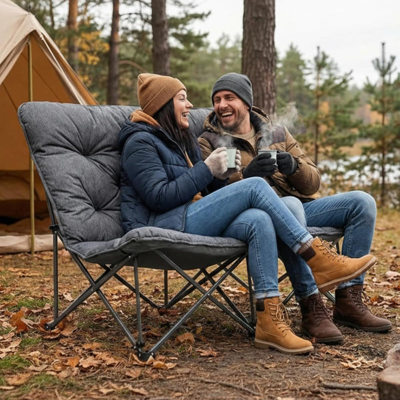 Load image into Gallery viewer, KingCamp LEMON C20 Loveseat Couch | Double Butterfly Folding Camping Chair for Two