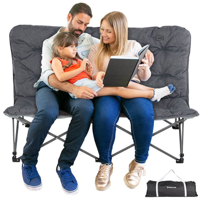 Load image into Gallery viewer, KingCamp LEMON C20 Loveseat Couch Grey Spacious