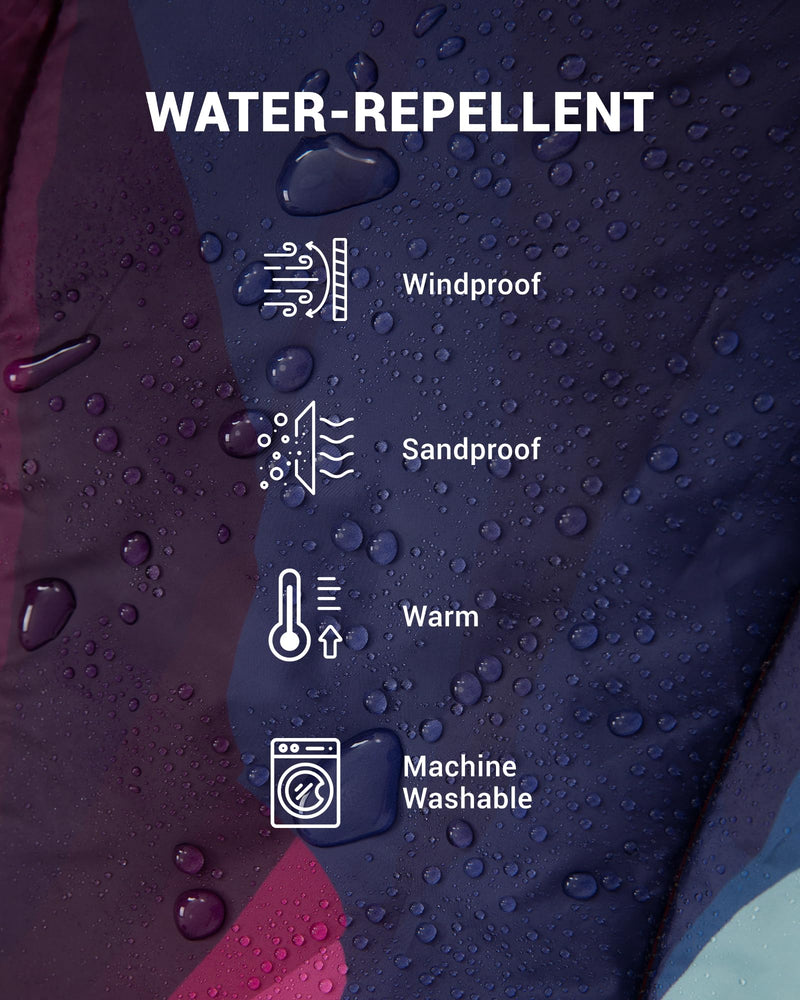 Load image into Gallery viewer, KingCamp Large Sherpa & Water-Resistant Picnic Blanket can be Use As PONCHO Sleeping Bags Picnic Mat