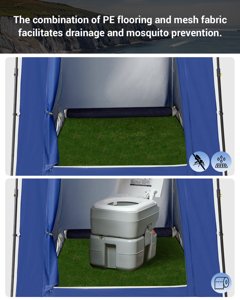 Load image into Gallery viewer, KingCamp MARASUSA Q Single Privacy Shelter | Pop-Up Camping Shower Tent with UPF50+ Sun Protection, XL 5.5x5.5ft Interior for Portable Toilet, Changing Room & Outdoor Shower