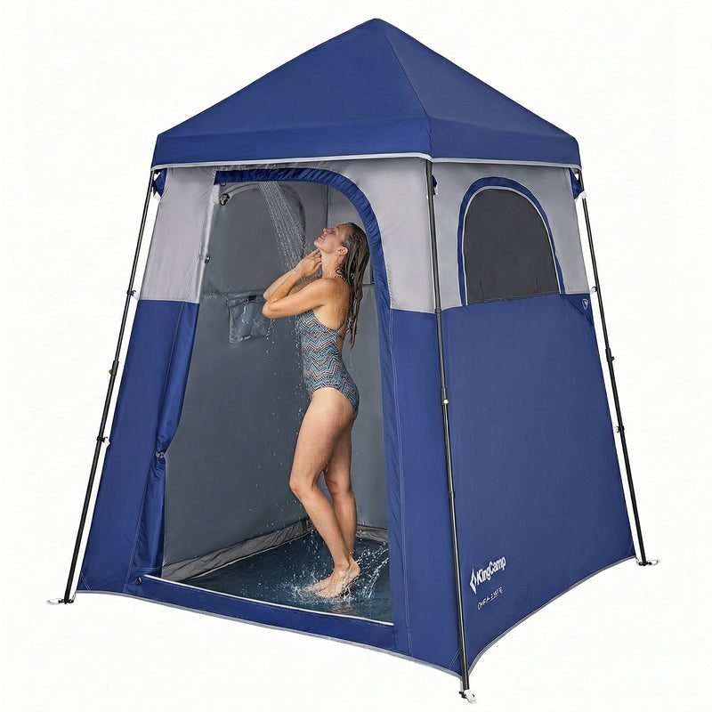Load image into Gallery viewer, KingCamp MARASUSA Q Single Privacy Shelter | Pop-Up Camping Shower Tent with UPF50+ Sun Protection, XL 5.5x5.5ft Interior for Portable Toilet, Changing Room & Outdoor Shower