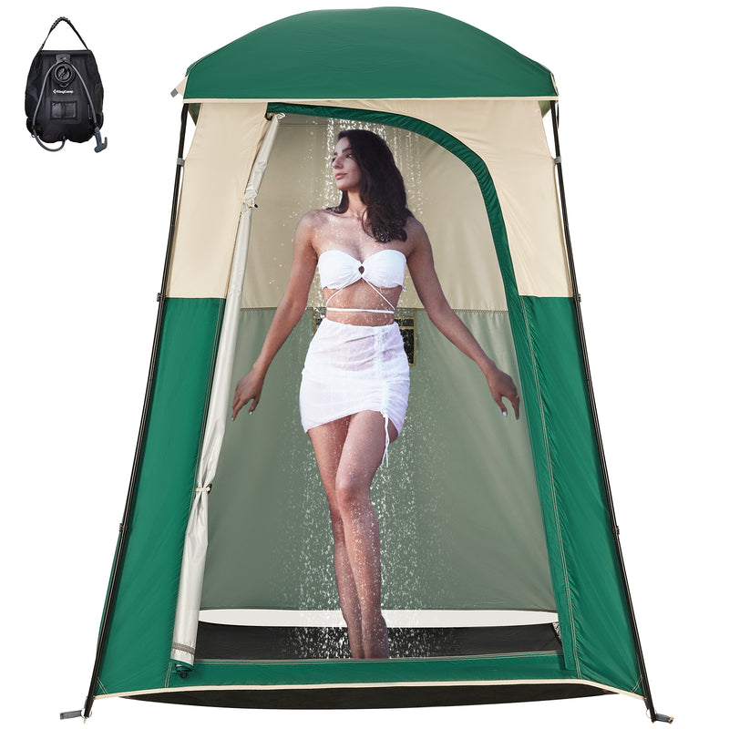 Load image into Gallery viewer, KingCamp MARASUSA Single Privacy Shelter with 20L Solar Shower Bag Camping Shower Tent, UPF50+ Sun Protection, Portable Outdoor Shower Kit for Camping, Beach & Festivals