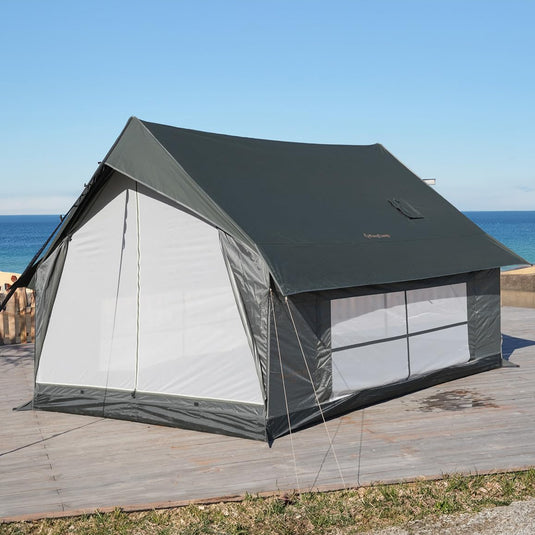 KingCamp MOUNTAIN IN C2 Canvas Cabin Tent 8' x 11' Green