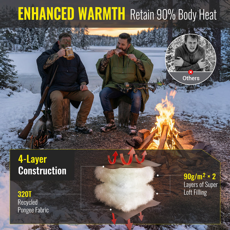 Load image into Gallery viewer, KingCamp MURANO 180 Wearable 3-in-1 Convertible Camping Poncho with Kangaroo Pocket Ultralight and Compact for Outdoor Hunting