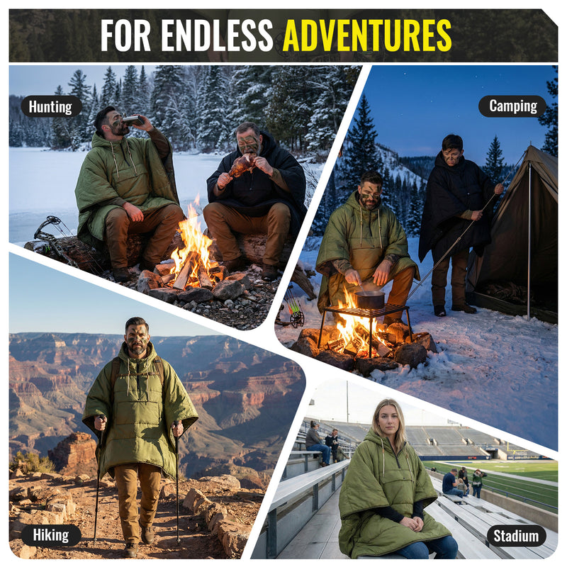 Load image into Gallery viewer, KingCamp MURANO 180 Wearable 3-in-1 Convertible Camping Poncho with Kangaroo Pocket Ultralight and Compact for Outdoor Hunting