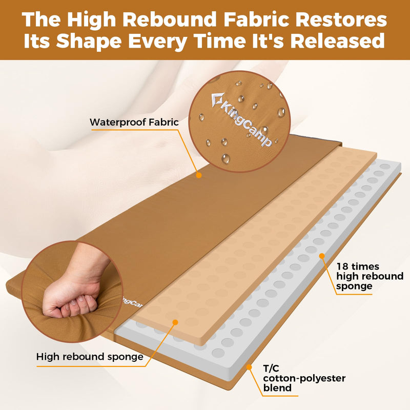 Load image into Gallery viewer, KingCamp Memory Foam Camping Mattress Camping Sleeping Pad_1HUOibllsL