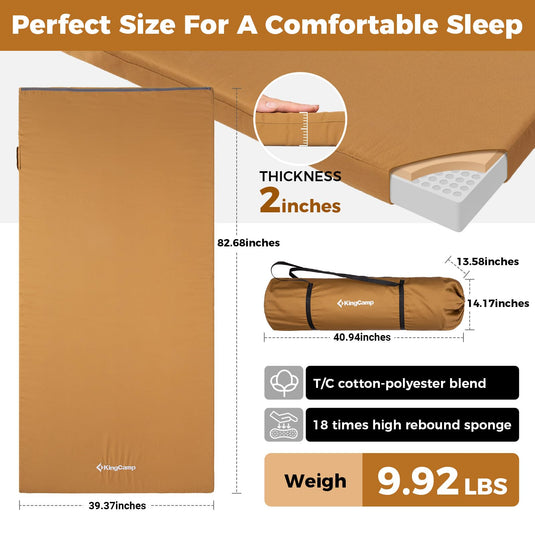 KingCamp Memory Foam Camping Mattress Camping Sleeping Pad_1HUOibllsL_NSLL