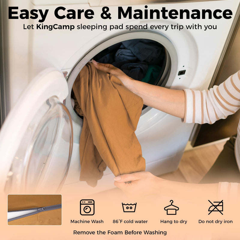 Load image into Gallery viewer, KingCamp Memory Foam Camping Mattress Camping Sleeping Pad Easy Care Mashine Wash