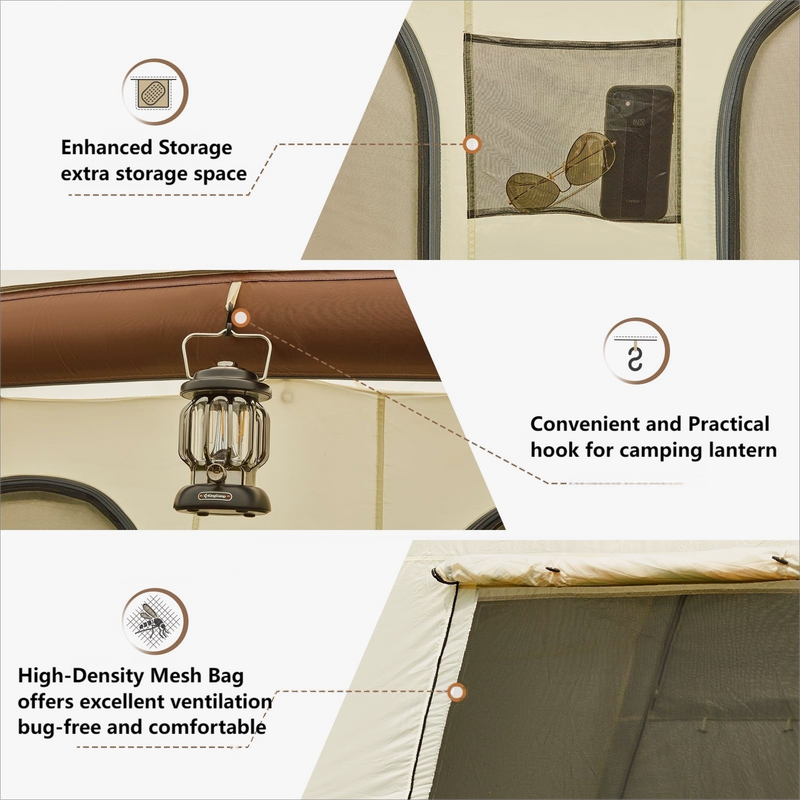 Load image into Gallery viewer, KingCamp NUOVA AIR Inflatable Tunnel Tent 4 Person Camping Tent