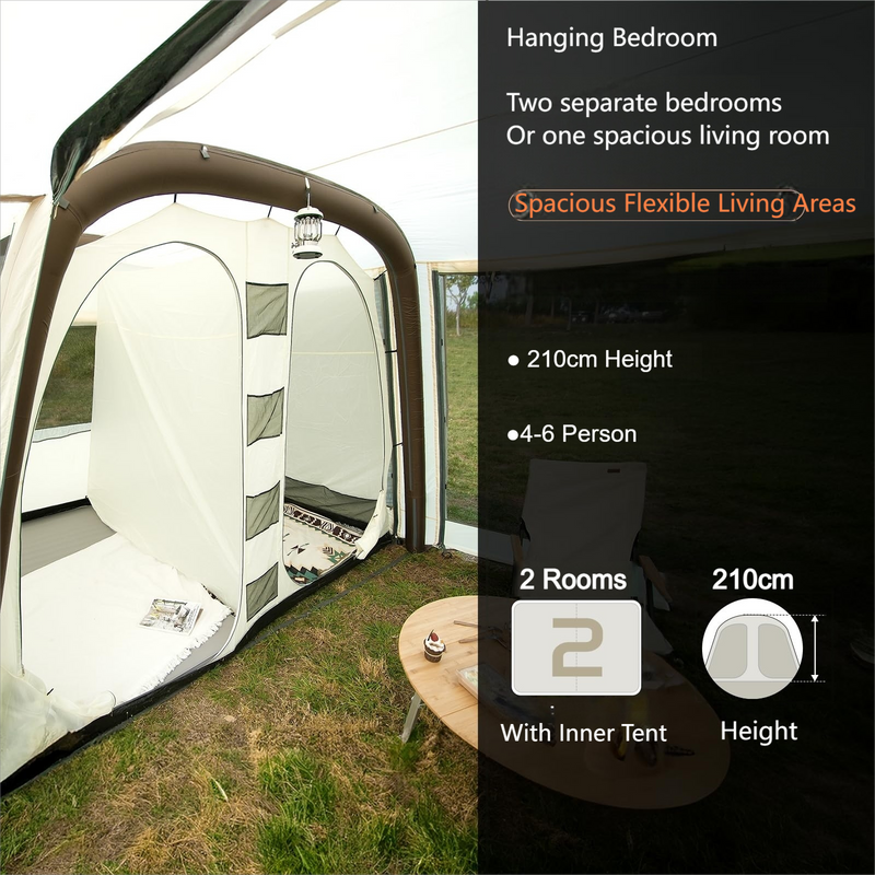 Load image into Gallery viewer, KingCamp NUOVA AIR Inflatable Tunnel Tent 4 Person Camping Tent