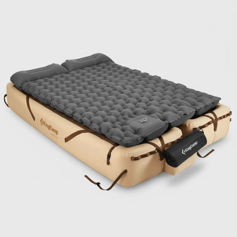 Load image into Gallery viewer, KingCamp OAK P10 Camping Air Bed 2-Pack + COMFORT DUO 9 Double Air Pad – Ultimate Multi-Room Camping Sleep System for Family & Groups