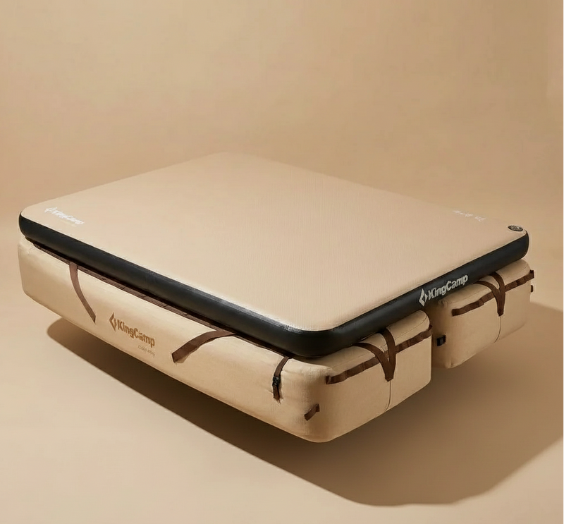 Load image into Gallery viewer, KingCamp OAK P10 Elevated Air Mattress Base + Flexi Rest 8.0 DUO Double-Wide Pad, Modular 2-Person Camping Bed for Tent, Car Camping & Home