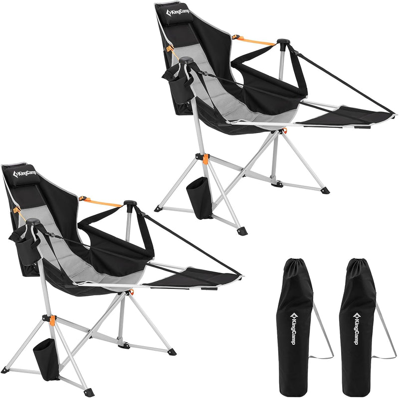Load image into Gallery viewer, KingCamp ORCHID C20 Folding Rocking Chair Hammock Camping Chair 2 Pack