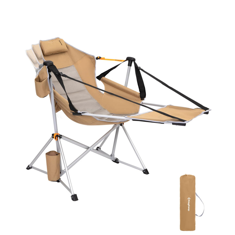 Load image into Gallery viewer, KingCamp ORCHID C20 Folding Rocking Chair Hammock Camping Chair Khaki