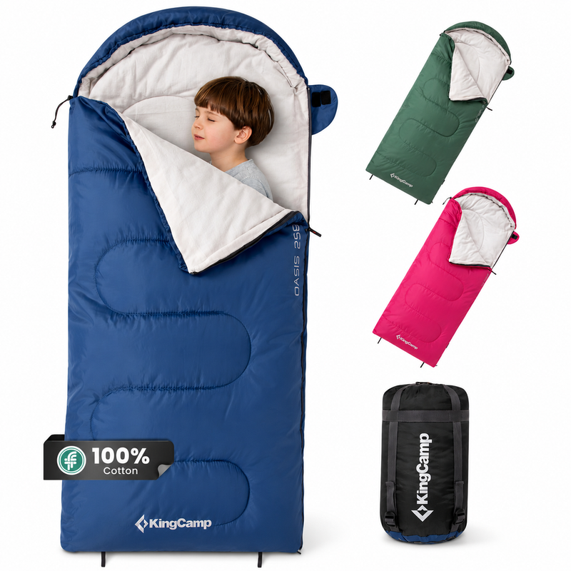 Load image into Gallery viewer, KingCamp Oasis 250S+ Kids Sleeping Bag Navy