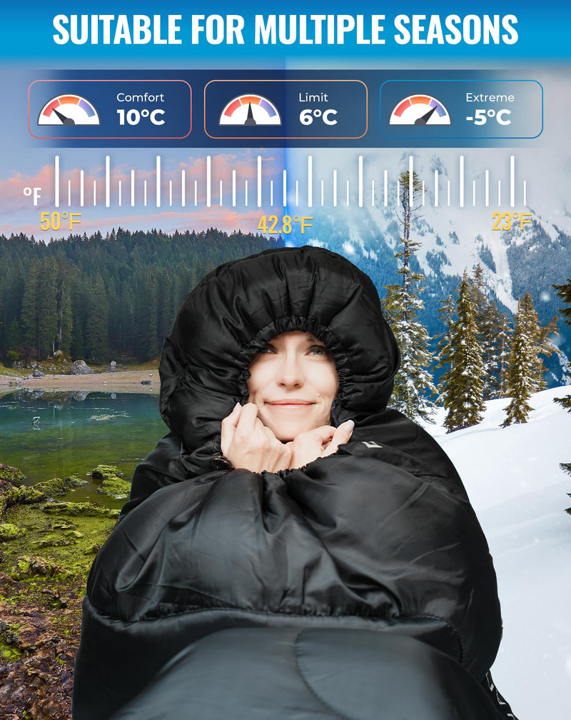 Load image into Gallery viewer, KingCamp Oasis C 250 Sleeping Bag suitable for Multiple Season
