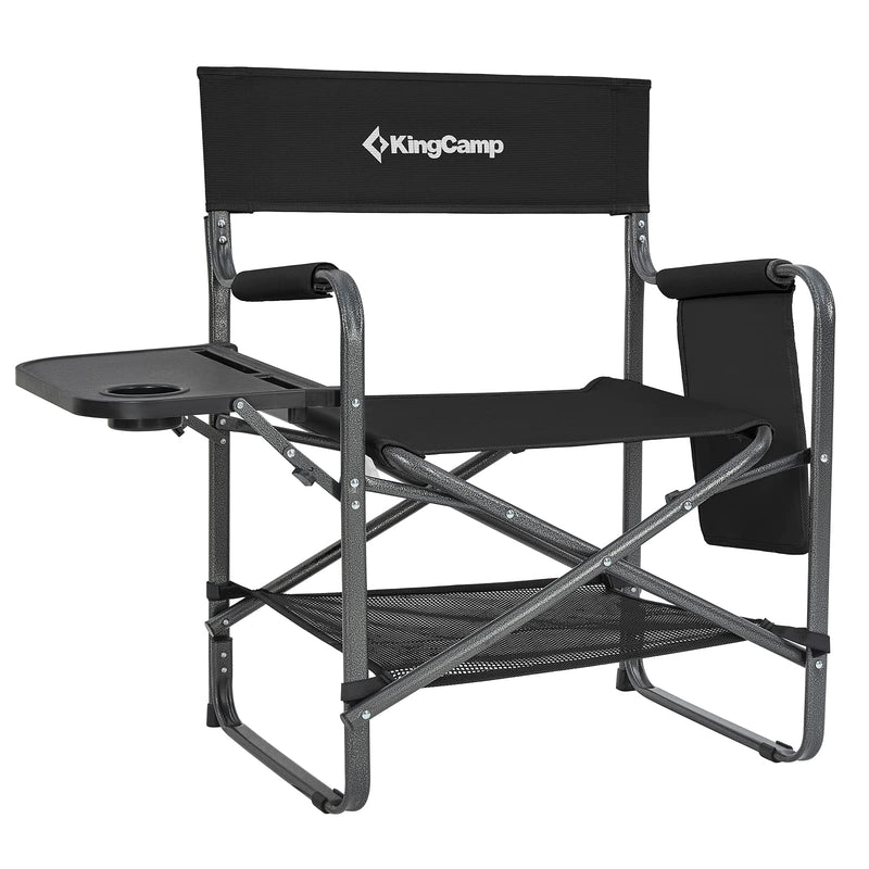 Load image into Gallery viewer, KingCamp Padded Outdoor Folding Director Chair with Side Table